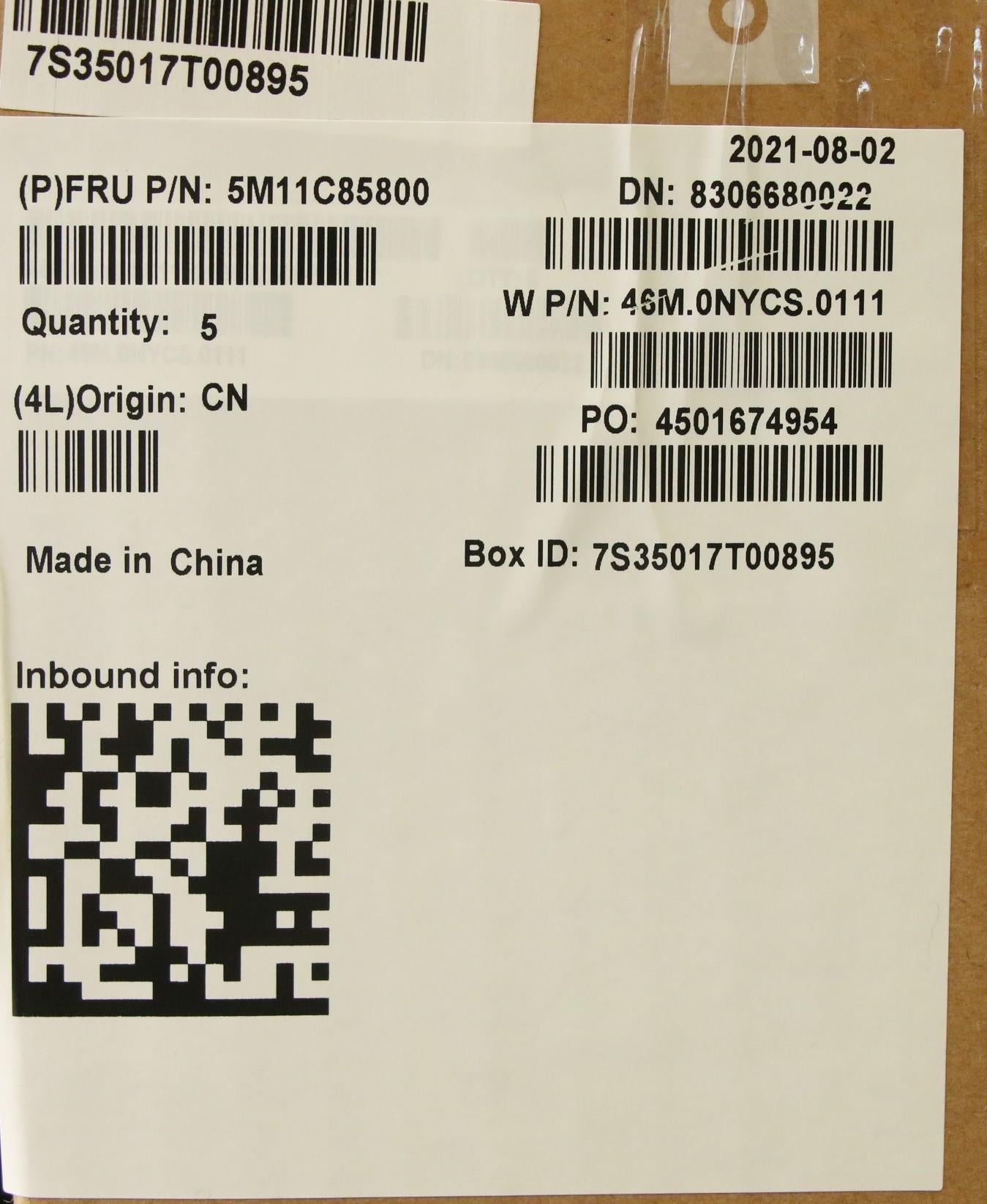 Lenovo Mech_Asm Frasmkb Use Cccp Bk W - 5M11C85800