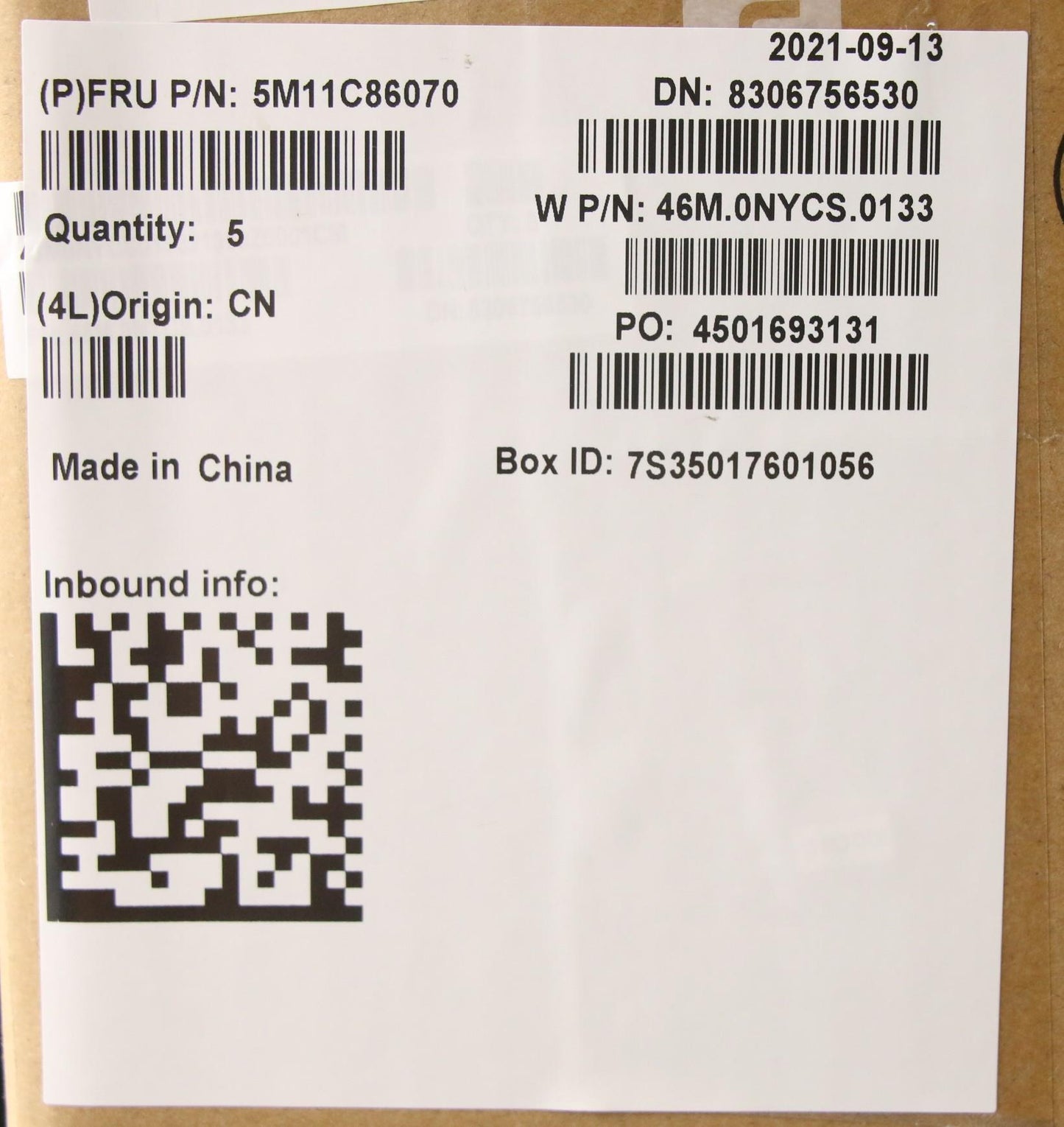 Lenovo Mech_Asm Frasmkb Sws Cccpwfcbk - 5M11C86070