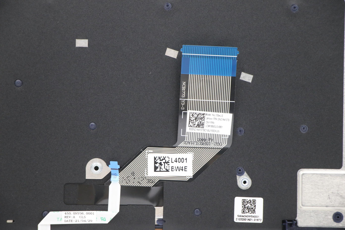 Lenovo C-Cover with Keyboard, USA English, Black, Non-Backlight, No WWAN - 5M11C86130