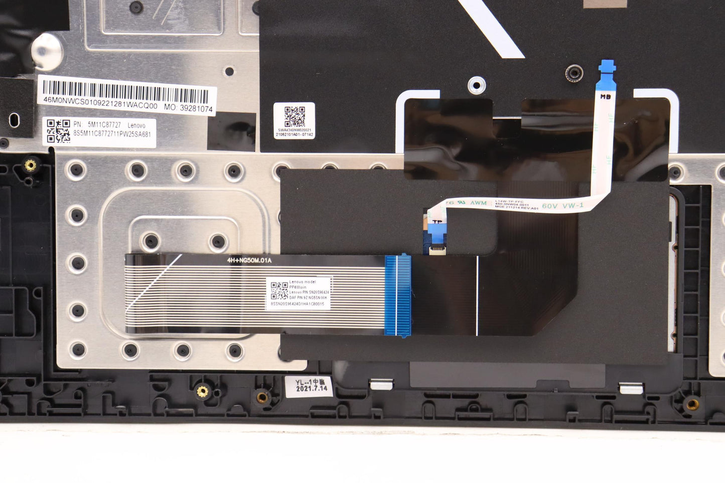 Lenovo Mech_Asm Kb Kor W/Pt C Bk(W/Df - 5M11C87727