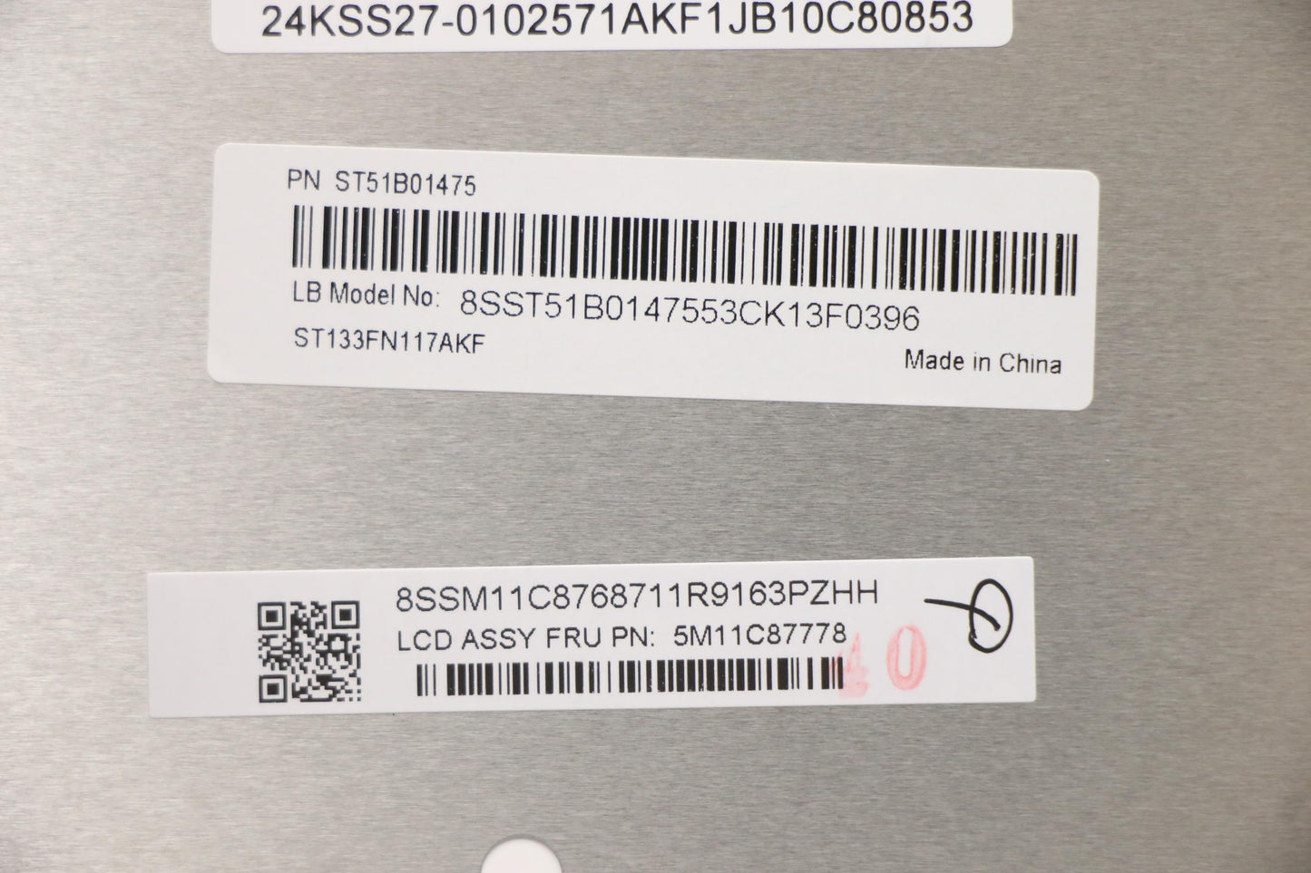 Lenovo LCD Module, 13.3", WUXGA, Touch, Anti-Reflection, Anti-Smudge, IPS, 300 nits - 5M11C87778