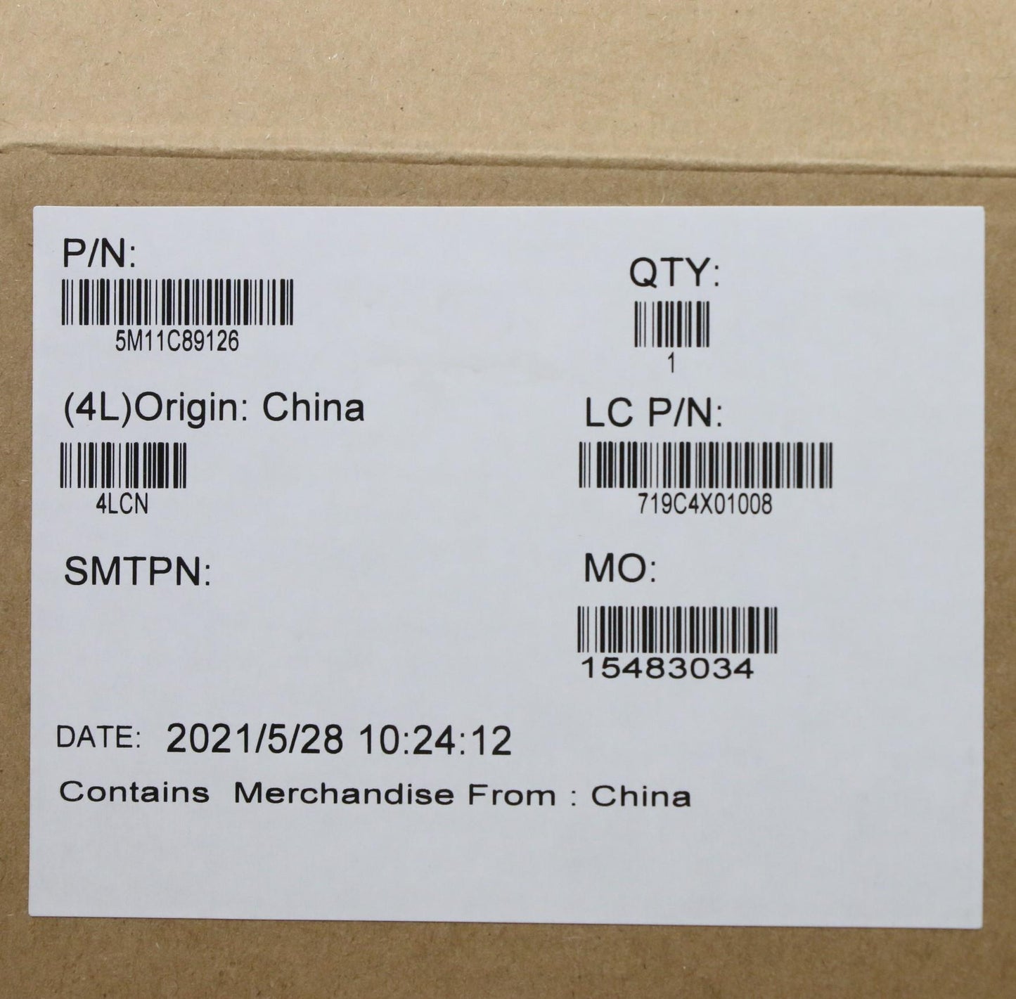 Lenovo AL24 Bezel Sheet with A-Cover Tape - 5M11C89126