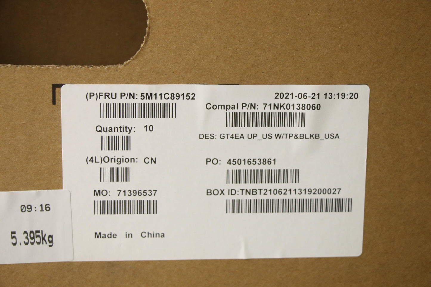 Lenovo C-Cover with USA English Keyboard, Backlit, with Touchpad - 5M11C89152