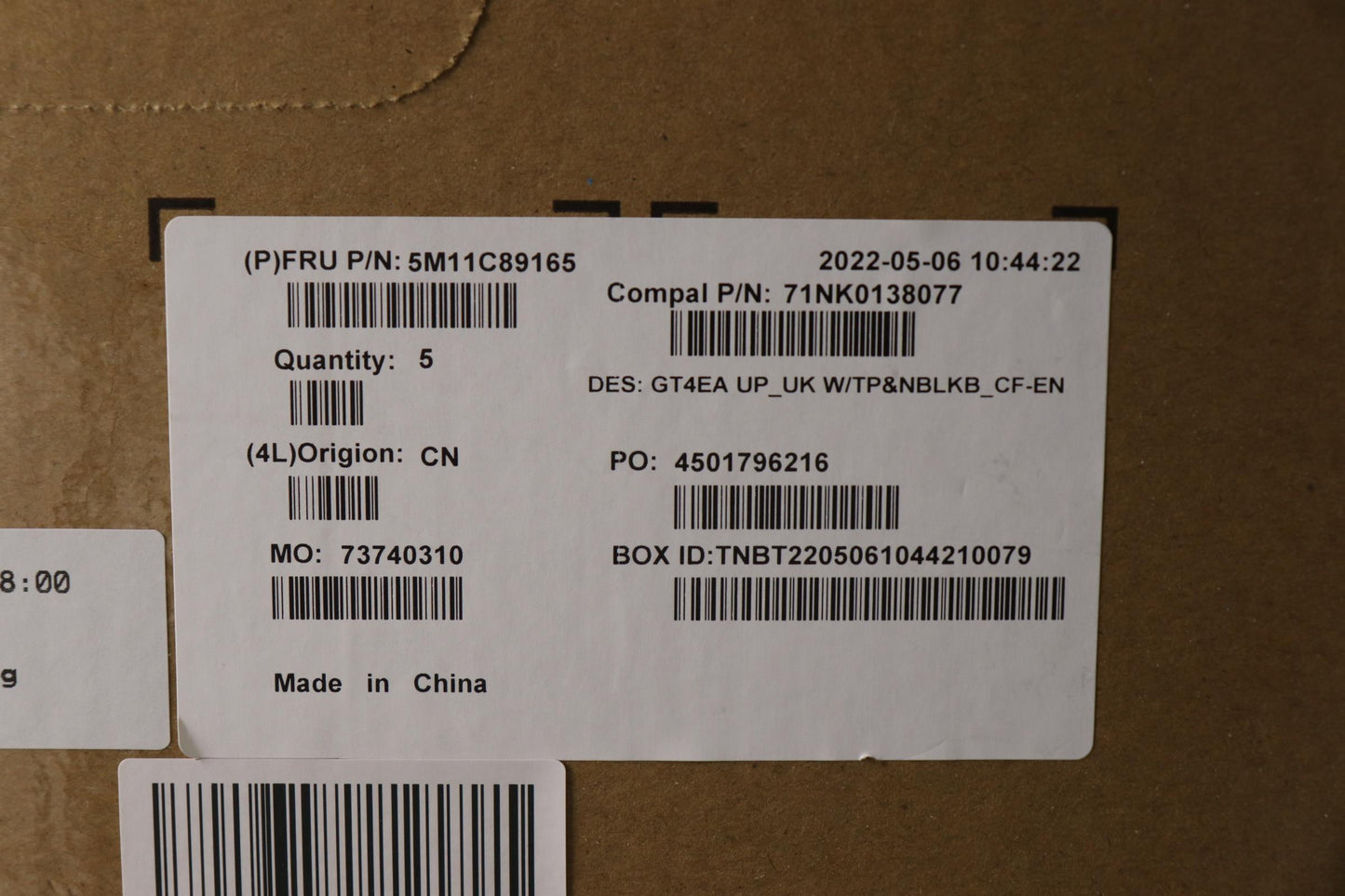 Lenovo Mech_Asm Fru Cc W/Nblkb_Cf-En - 5M11C89165