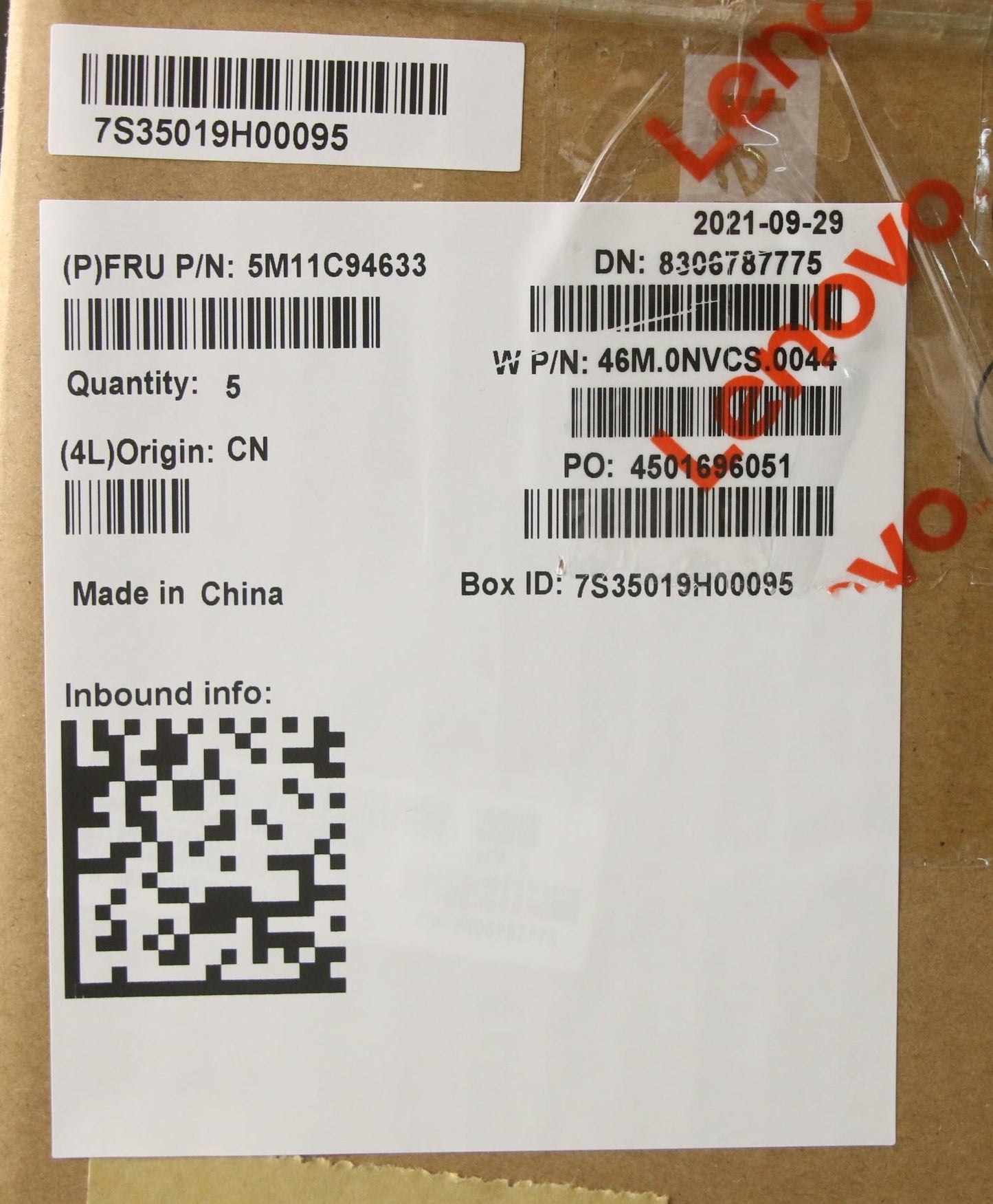 Lenovo Mech_Asm Frasmkyb Cze/Slk Cccp - 5M11C94633