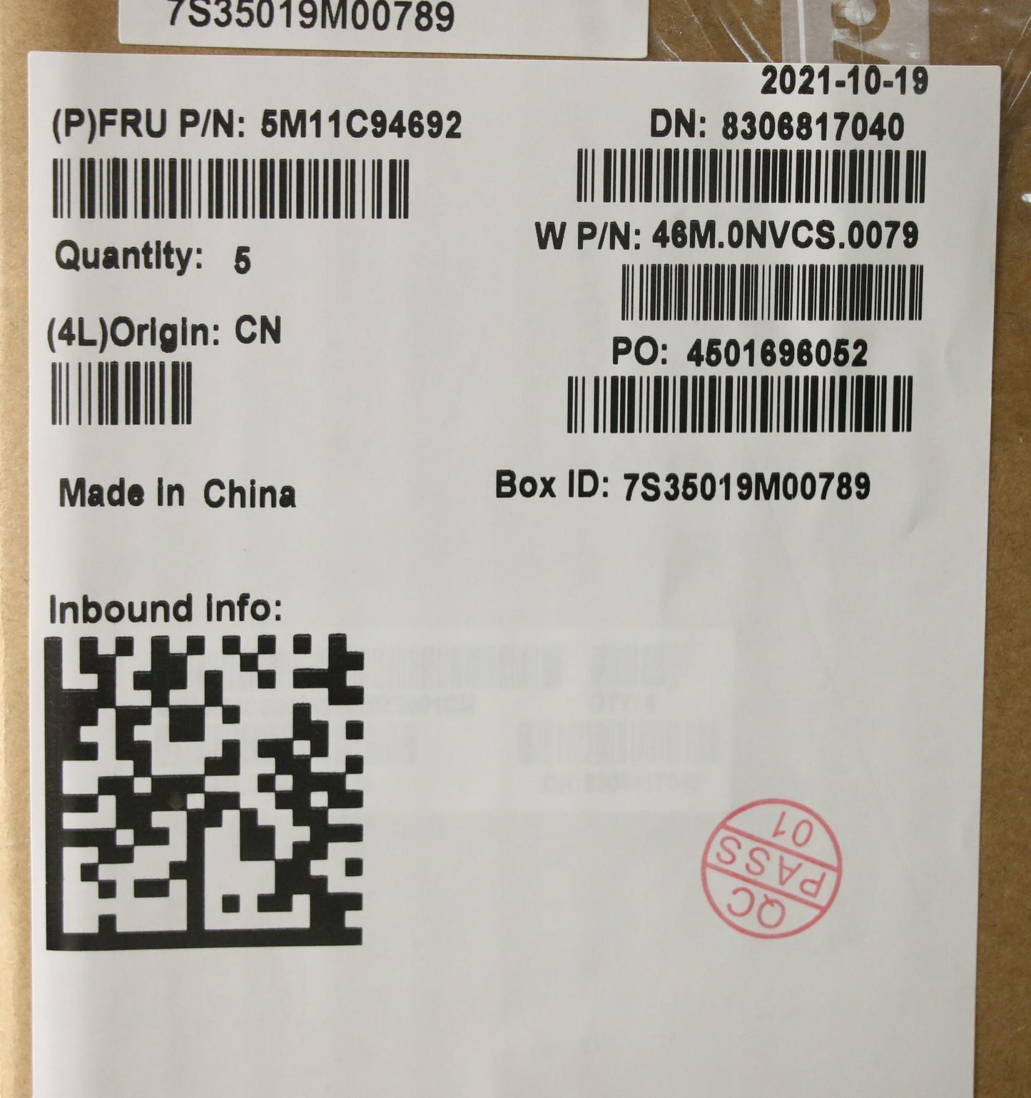 Lenovo Mech_Asm Fru Asm Kyb Sws Cccp - 5M11C94692
