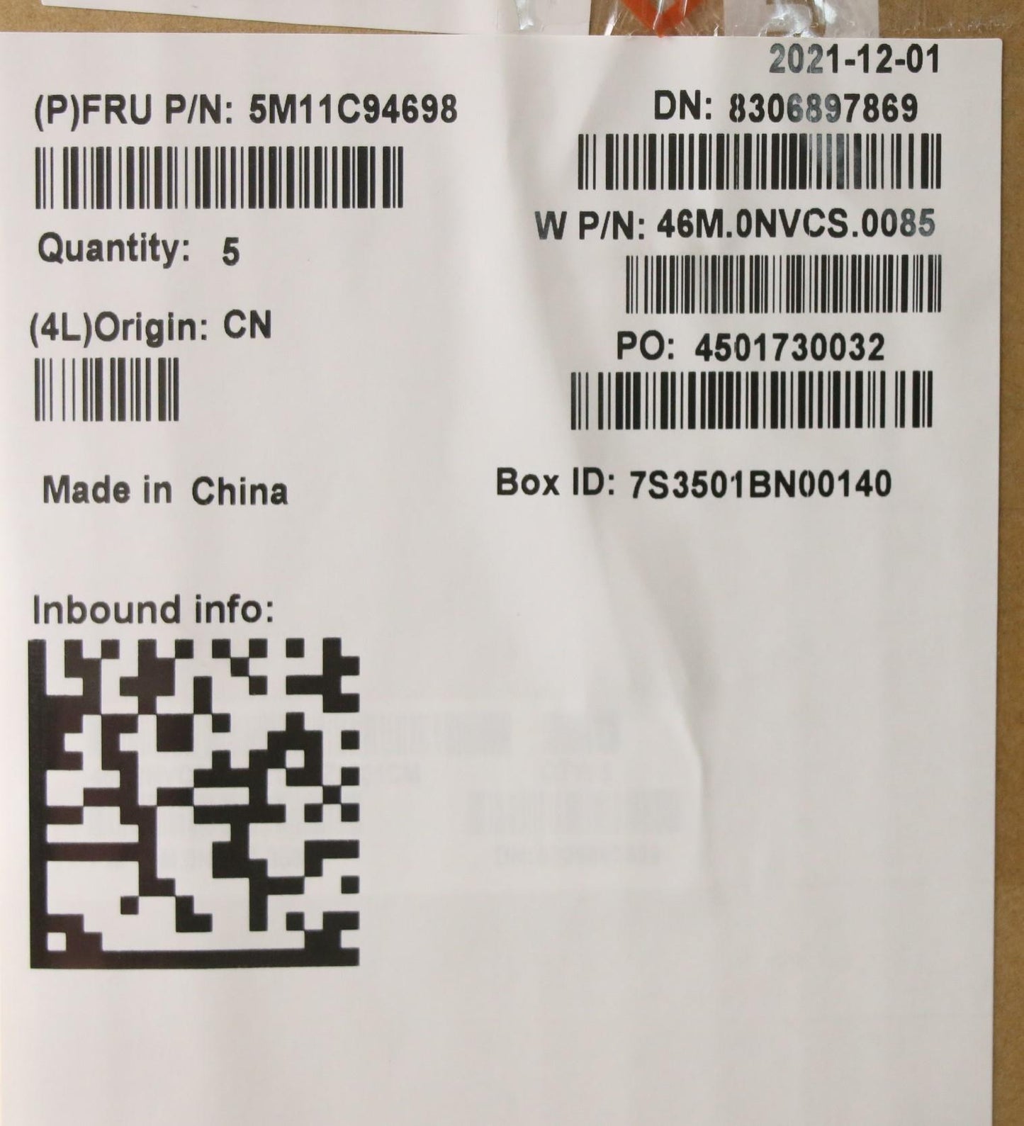 Lenovo Mech_Asm Fru Asm Kyb Fra Cccp - 5M11C94698