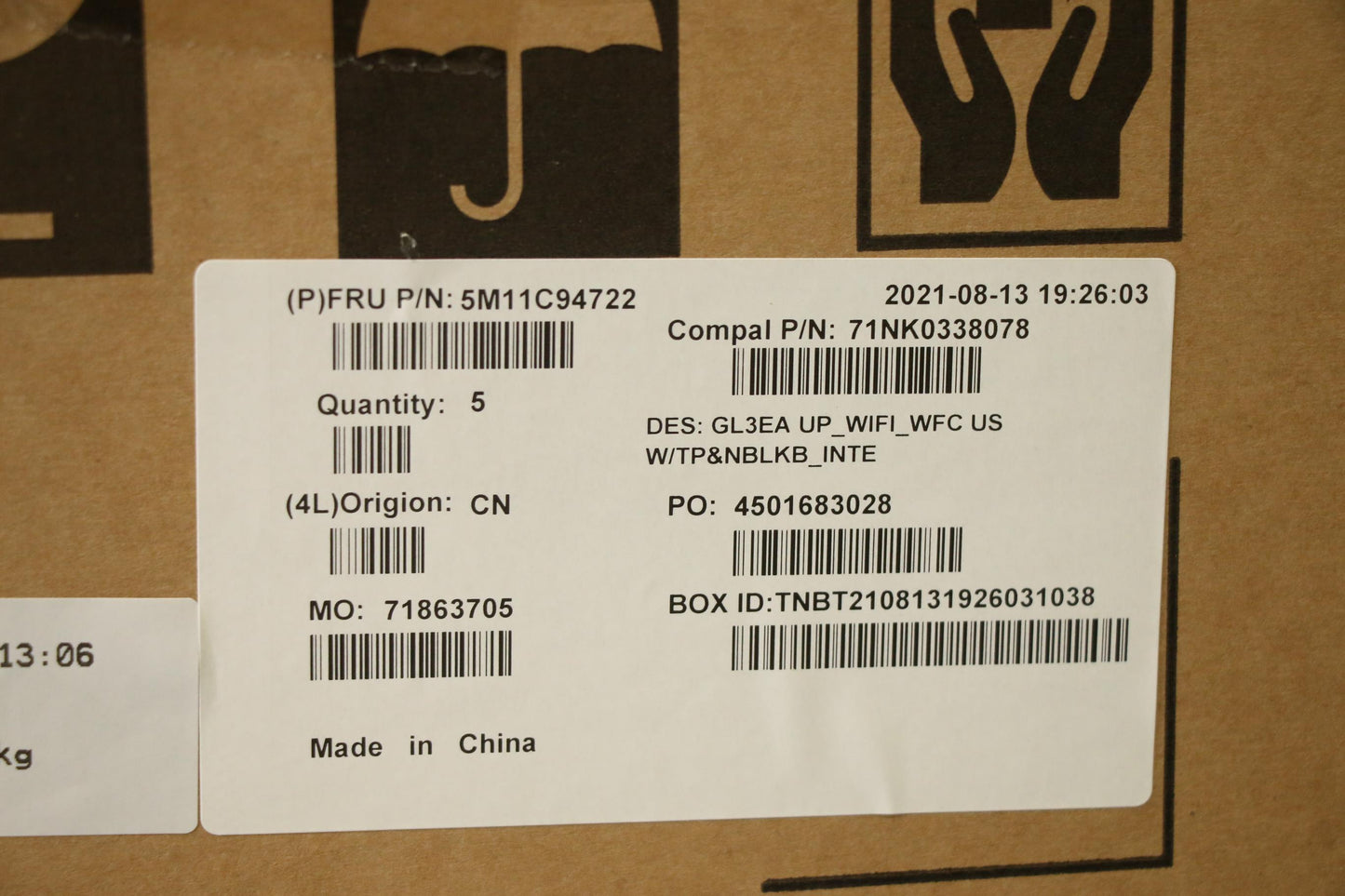 Lenovo Mech_Asm Fru Cc Wifi_Wfc W/Tp& - 5M11C94722