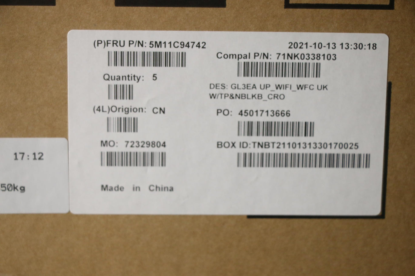 Lenovo Mech_Asm Fru Cc Wifi_Wfc W/Tp& - 5M11C94742