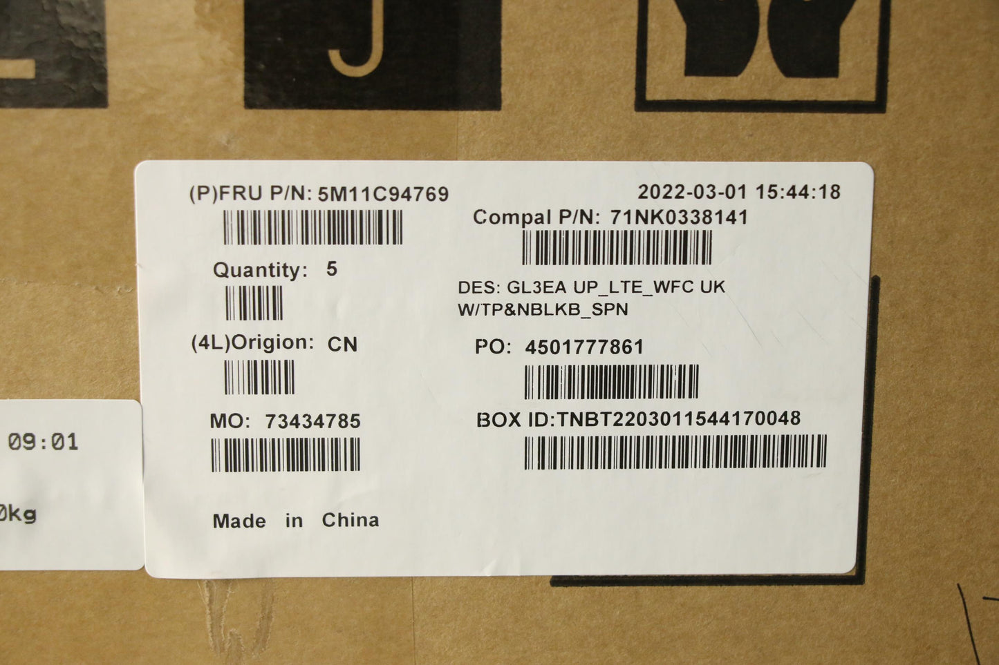 Lenovo Mech_Asm Fru Cc Lte_Wfc W/Tp&N - 5M11C94769