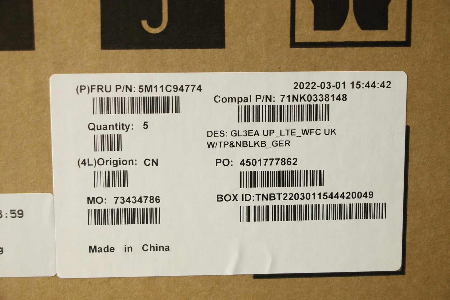 Lenovo Mech_Asm Fru Cc Lte_Wfc W/Tp&N - 5M11C94774