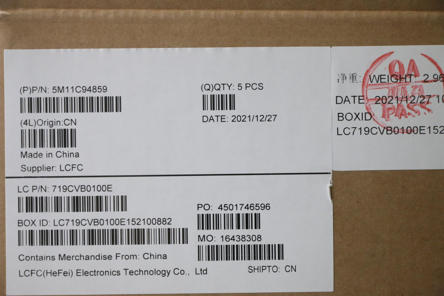 Lenovo Mech_Asm Fru Kb W/Cc Ind Eng(L - 5M11C94859