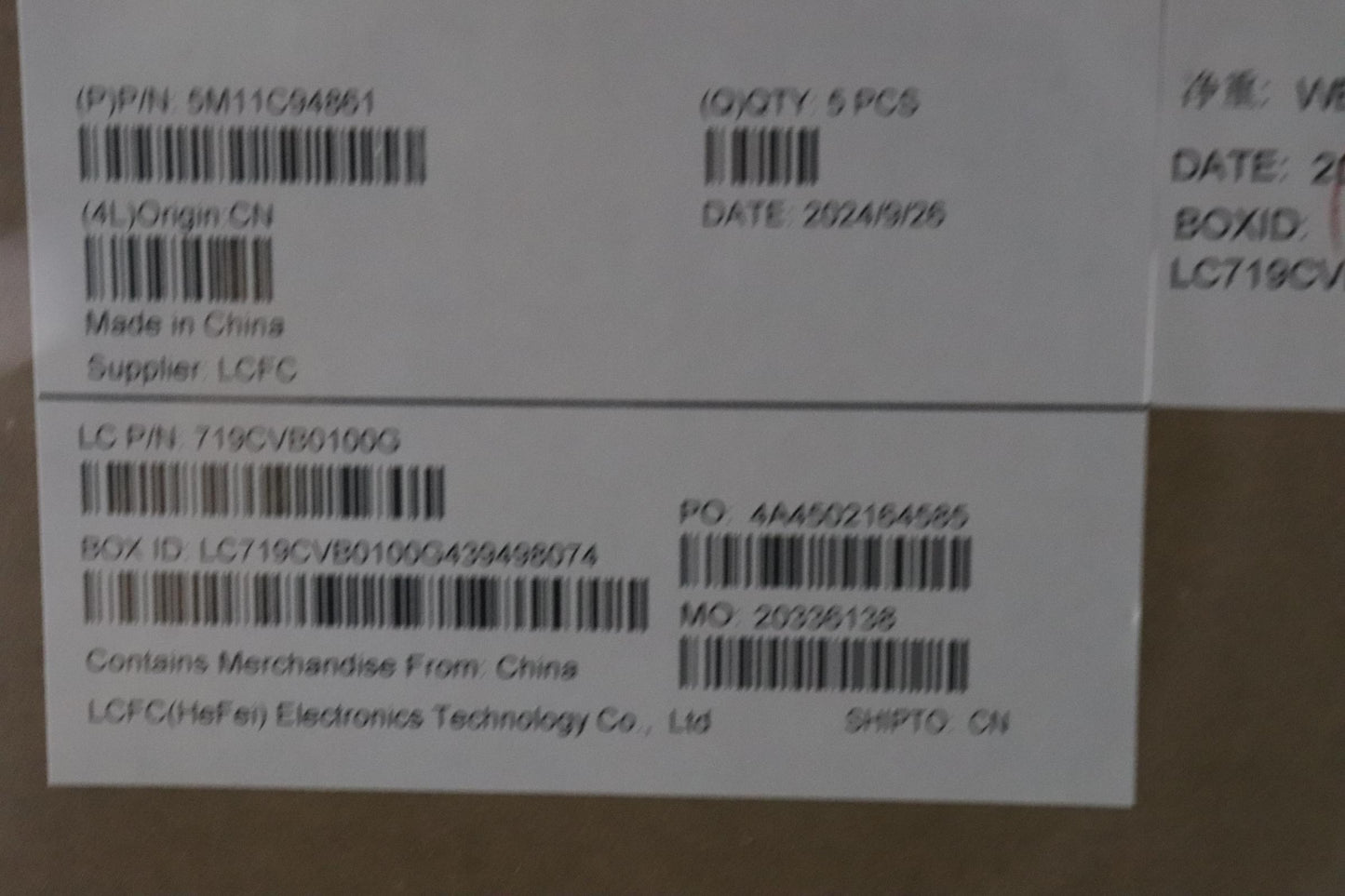 Lenovo Mech_Asm Fru Kb W/Cc Ind Eng(T - 5M11C94861
