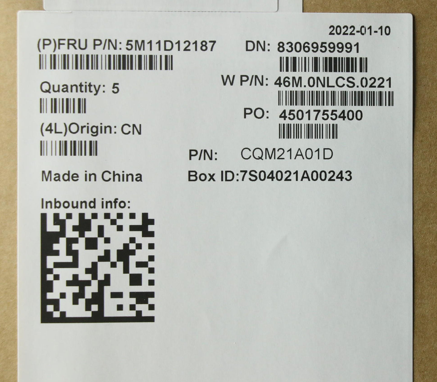 Lenovo Mech_Asm Ww C-Cvr+Ind Eng Kb A - 5M11D12187