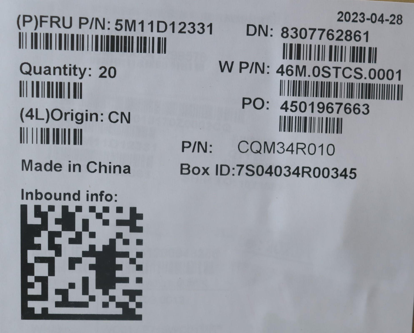Lenovo Mech_Asm Wlan D-Cover Asm - 5M11D12331