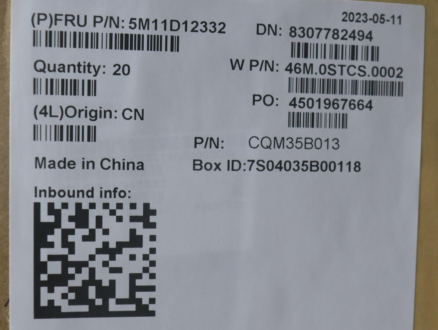 Lenovo Mech_Asm Wwan D-Cover Asm - 5M11D12332
