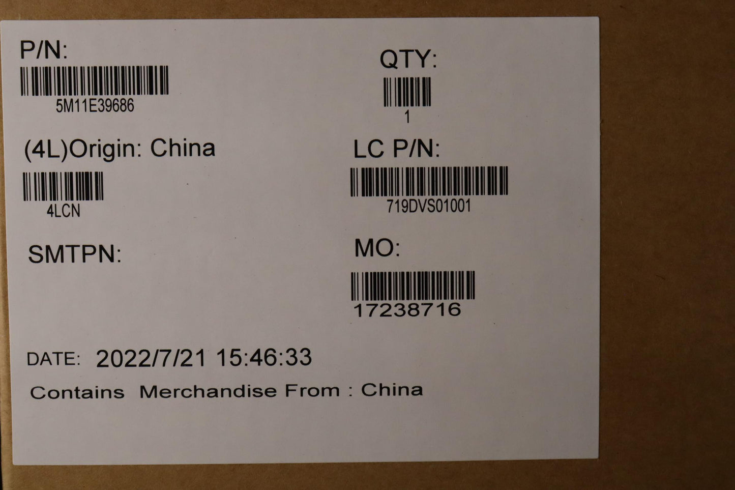 Lenovo CS22 NDA-M, FP, PMX Card - 5M11E39686