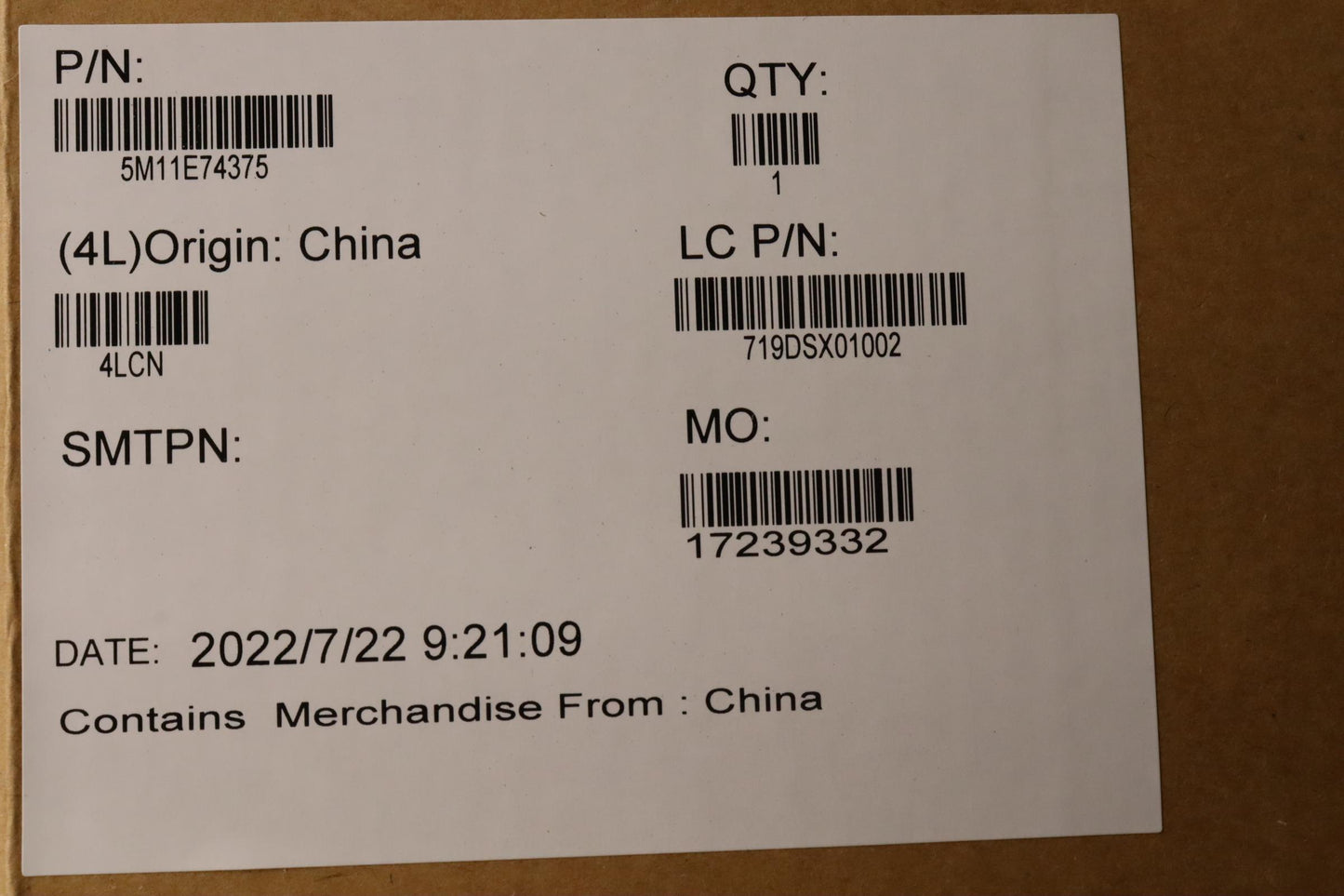 Lenovo Mechasm Cs22 Ndap,Fp,Pmx - 5M11E74375