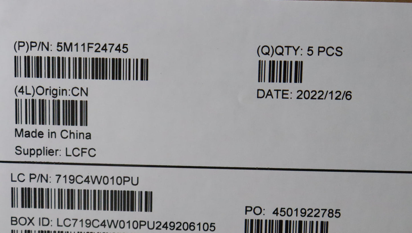 Lenovo Mech_Asm Kbd/C Ind Eng Bklt Ch - 5M11F24745