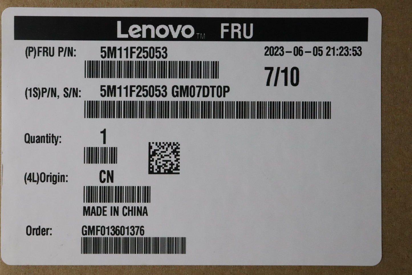 Lenovo Mech Assembly Fru Kbd/C Eng Bk - 5M11F25053