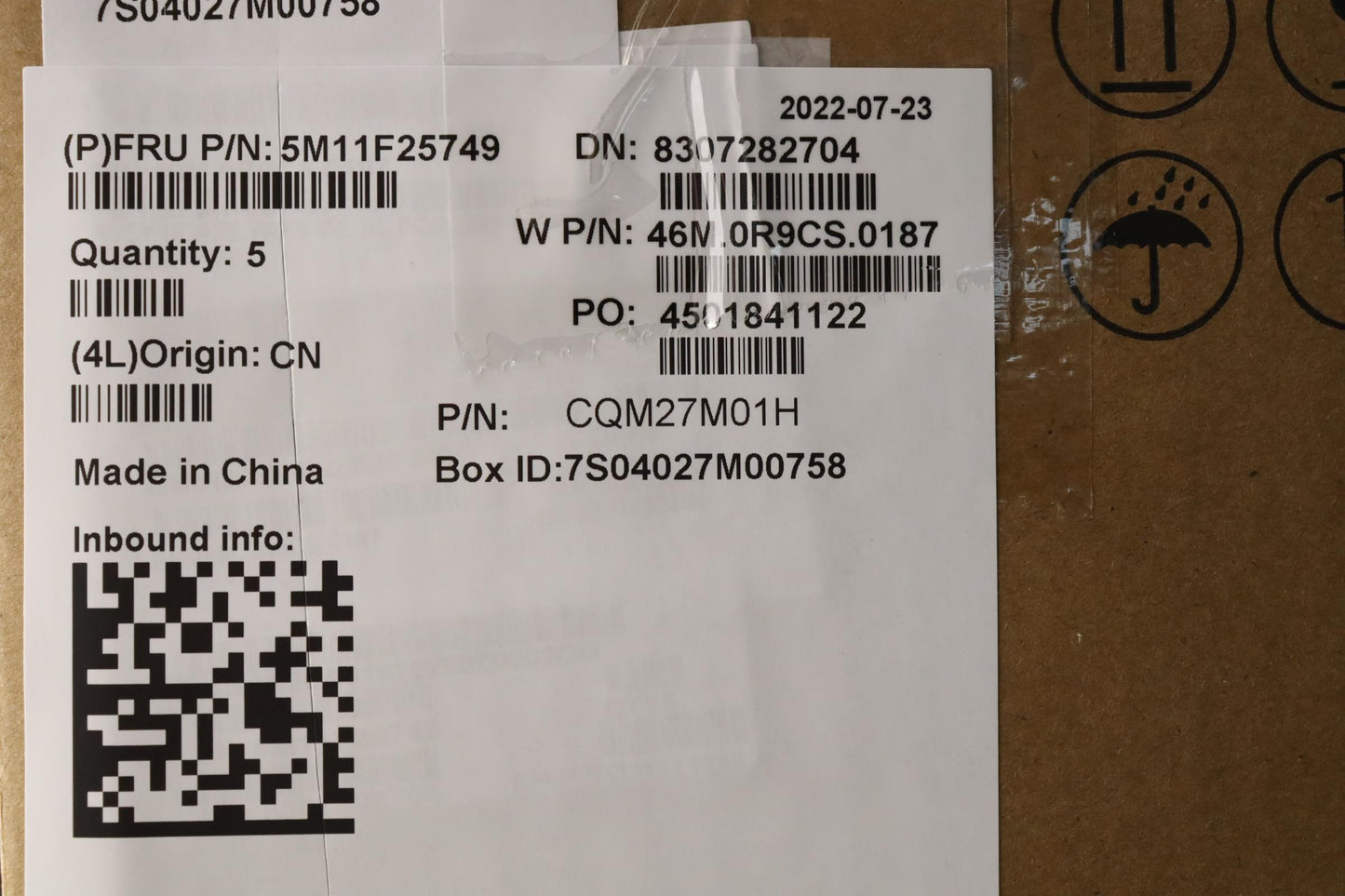 Lenovo Mech Assembly Fru Blkb Por W/C - 5M11F25749
