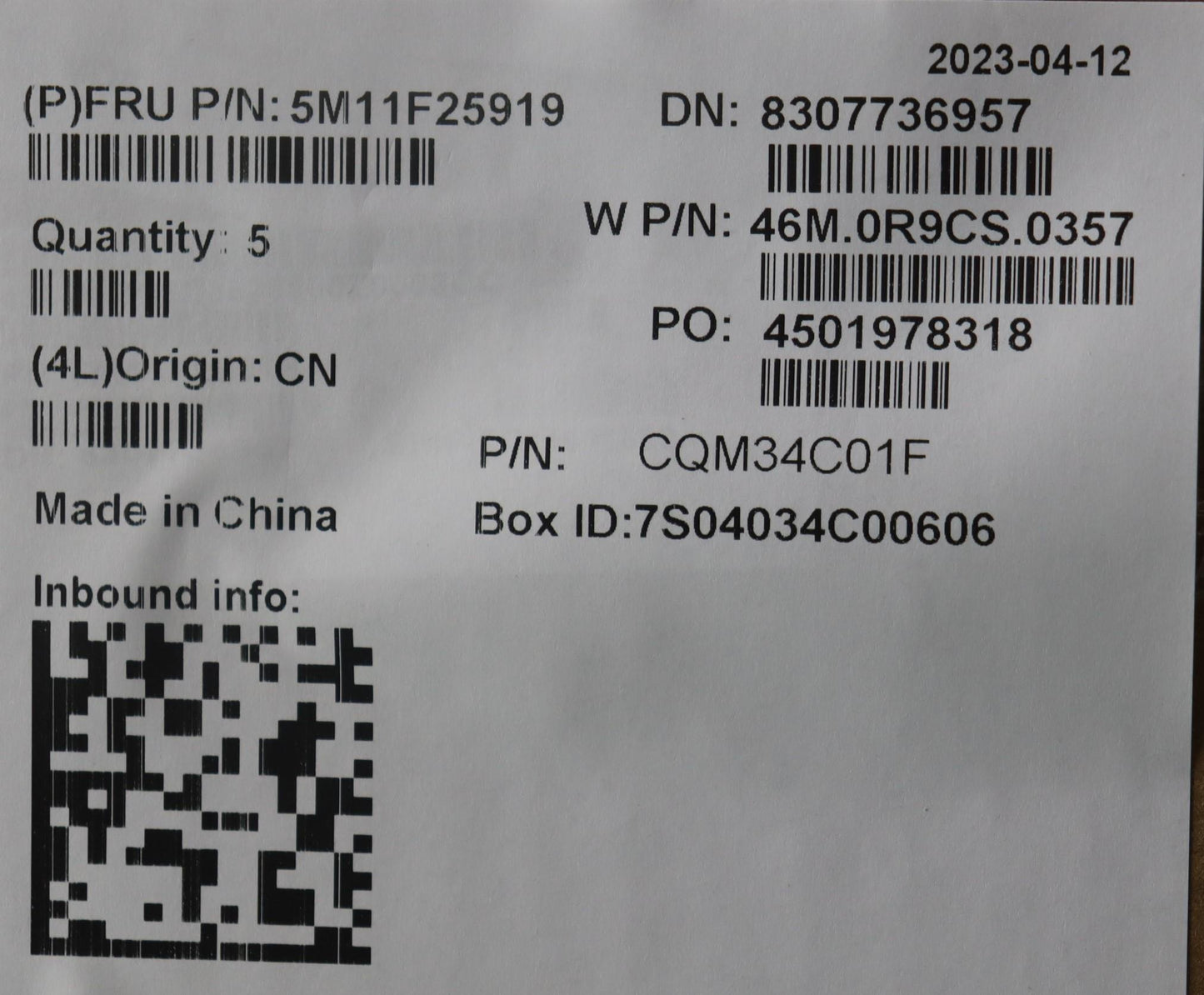 Lenovo Mech Assembly Blkb Fra/Eng W/C - 5M11F25919