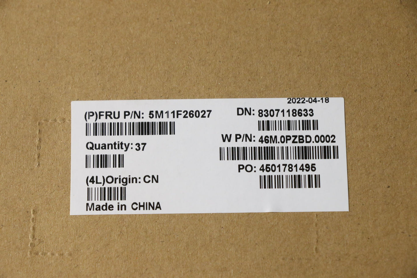 Lenovo Mech Assembly Fru Fpr W/Bracke - 5M11F26027