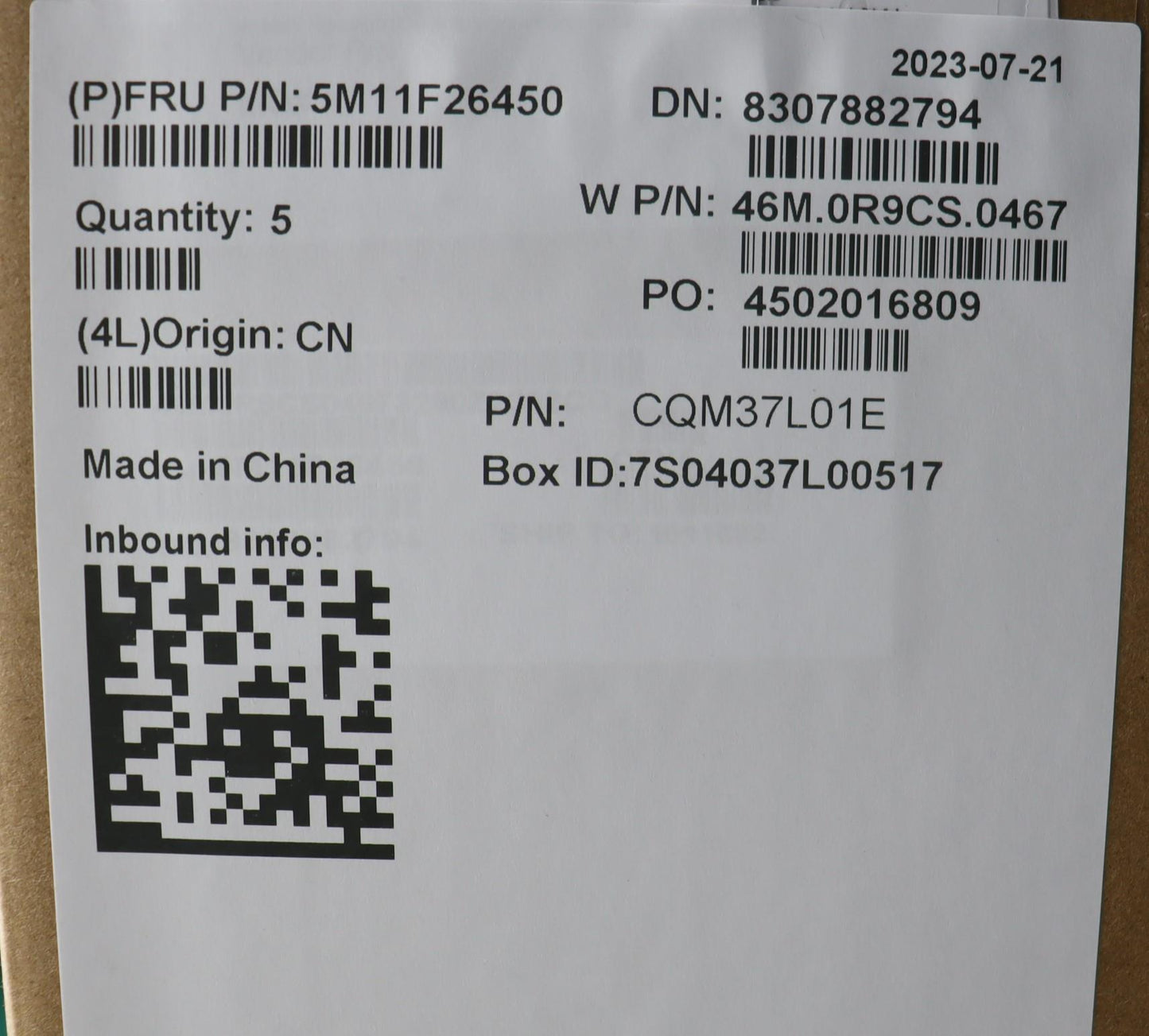 Lenovo Mech Assembly Frukbuseneuroptc - 5M11F26450