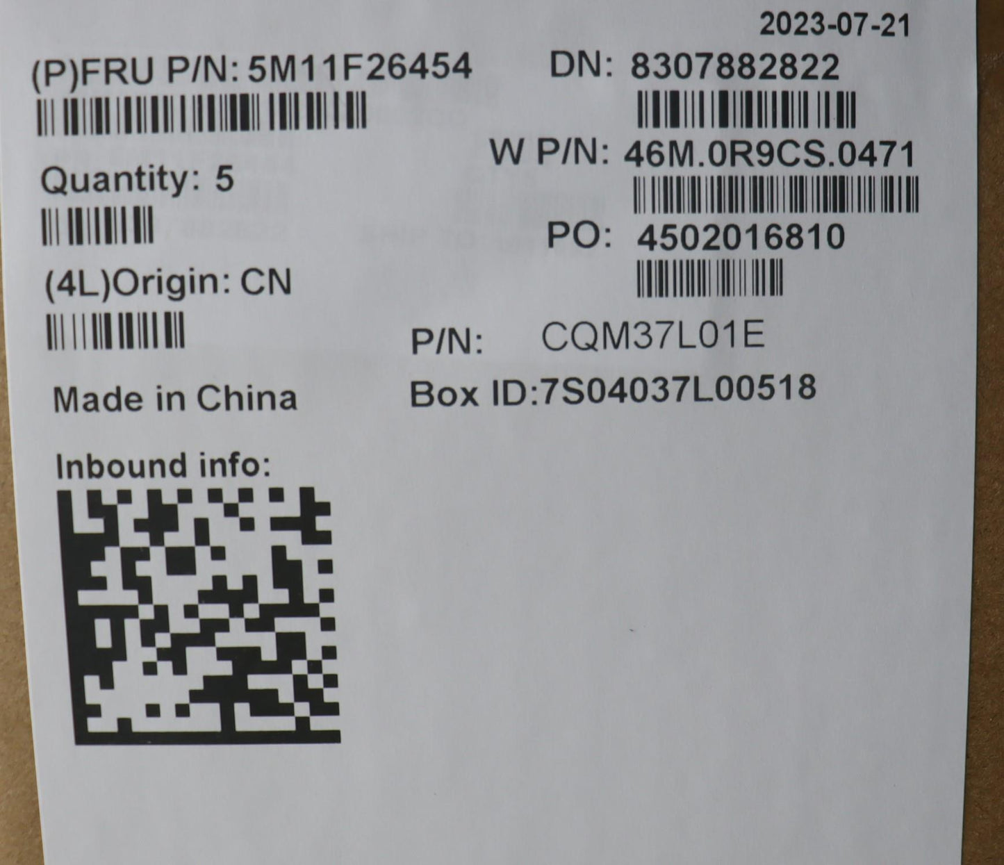 Lenovo Mech Assembly Fru Kb Fra Ptcco - 5M11F26454