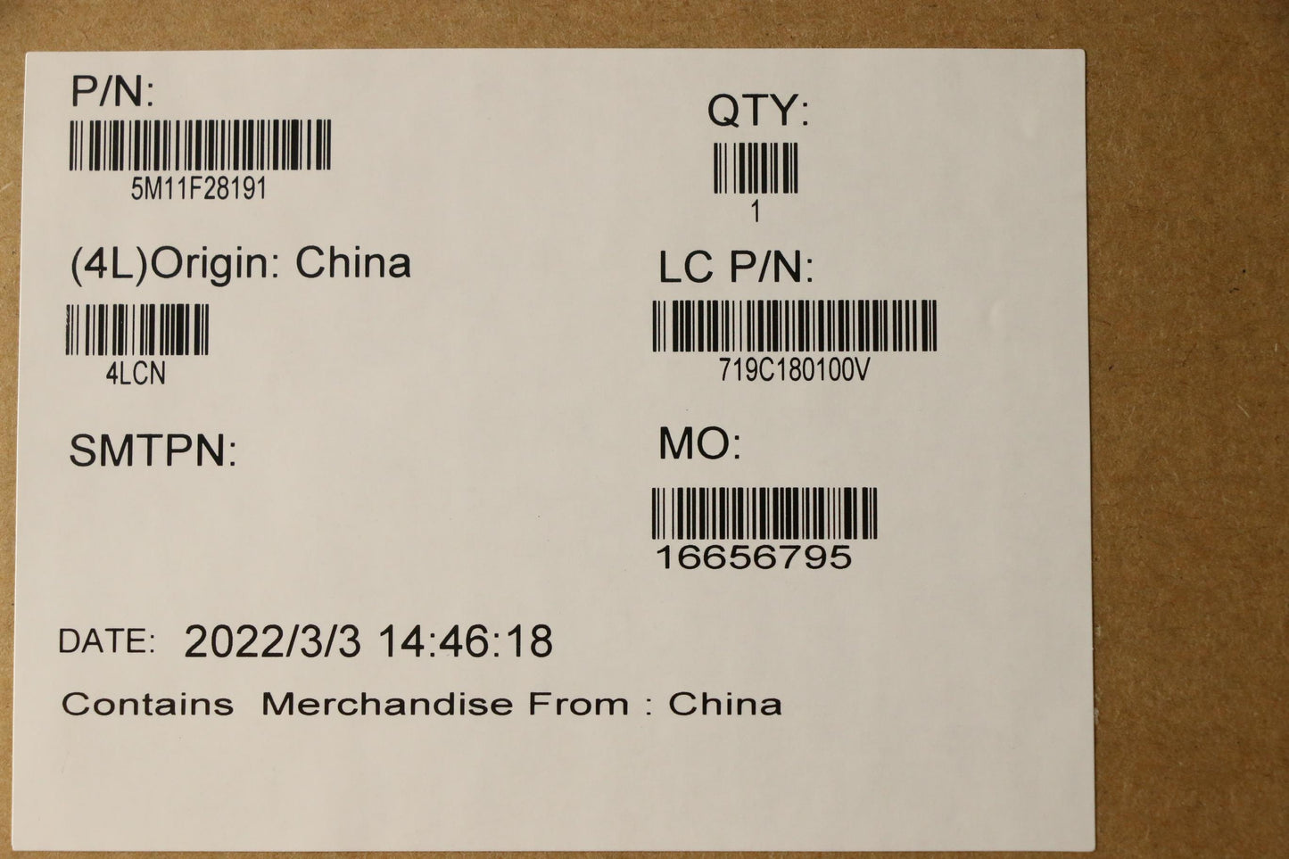 Lenovo Mech_Asm 2.2K Ag,Ir,Bk,Auo - 5M11F28191