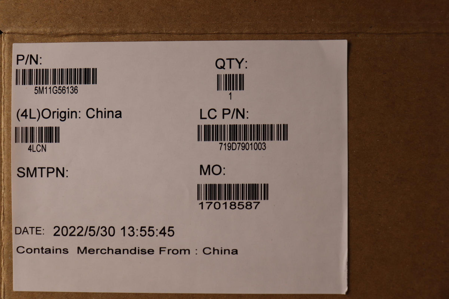 Lenovo TouchPad CS21 2bCP, Extra Small, Glass + Elan PCB, Deep Black, SOVP&MP, Chicony - 5M11G56136