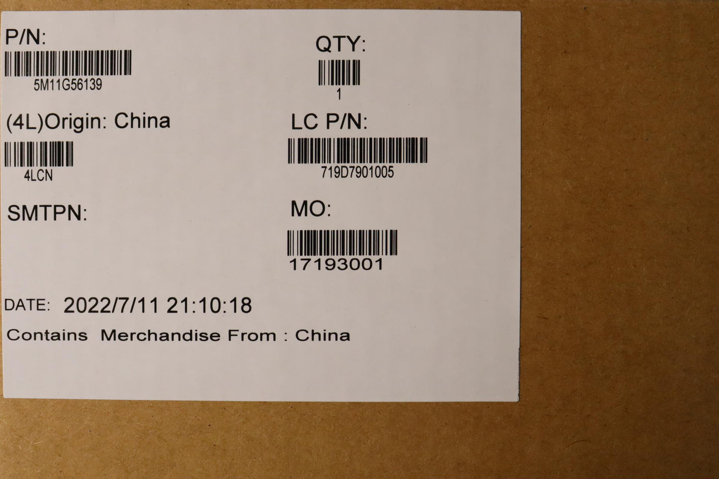 Lenovo Cards Misc Inter - 5M11G56139