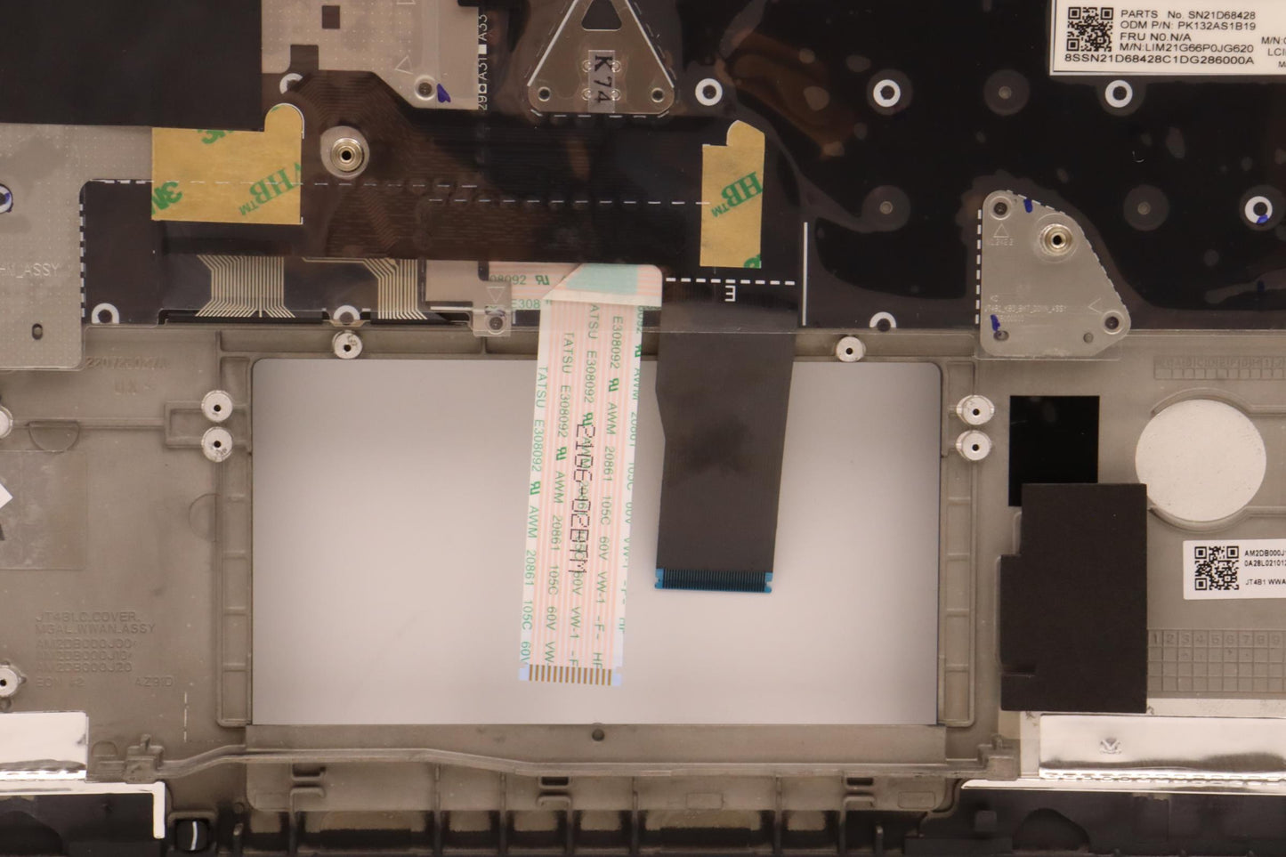 Lenovo C-Cover with Keyboard, Portuguese Layout, Black, Backlit, with WWAN - 5M11H25994