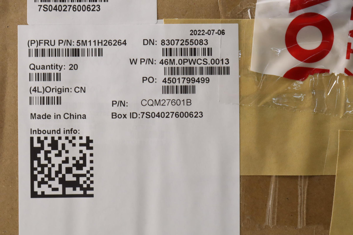 Lenovo Mechasm Fru A Cover,Cs 24T Sg - 5M11H26264