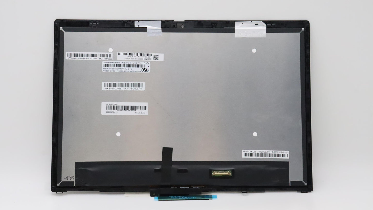Lenovo 13.3-Inch LCD Module, WUXGA, Touch, Anti-Glare, IPS, 300nit, 100% sRGB - 5M11H26693