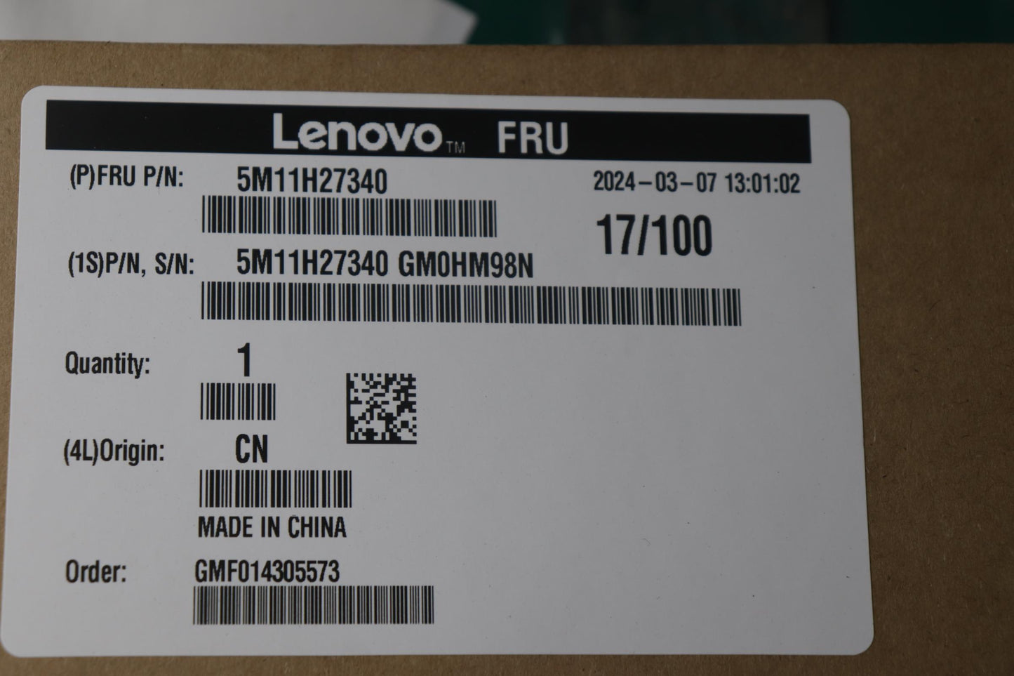 Lenovo Mech_Asm Kbd Cc Eng Bklt(Sun) - 5M11H27340