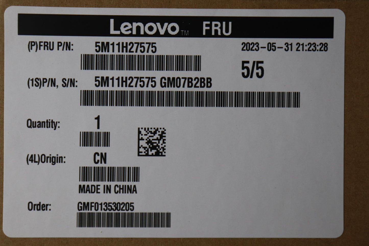Lenovo Mech_Asm Kbd Cc 058Fra Bklt(Ch - 5M11H27575