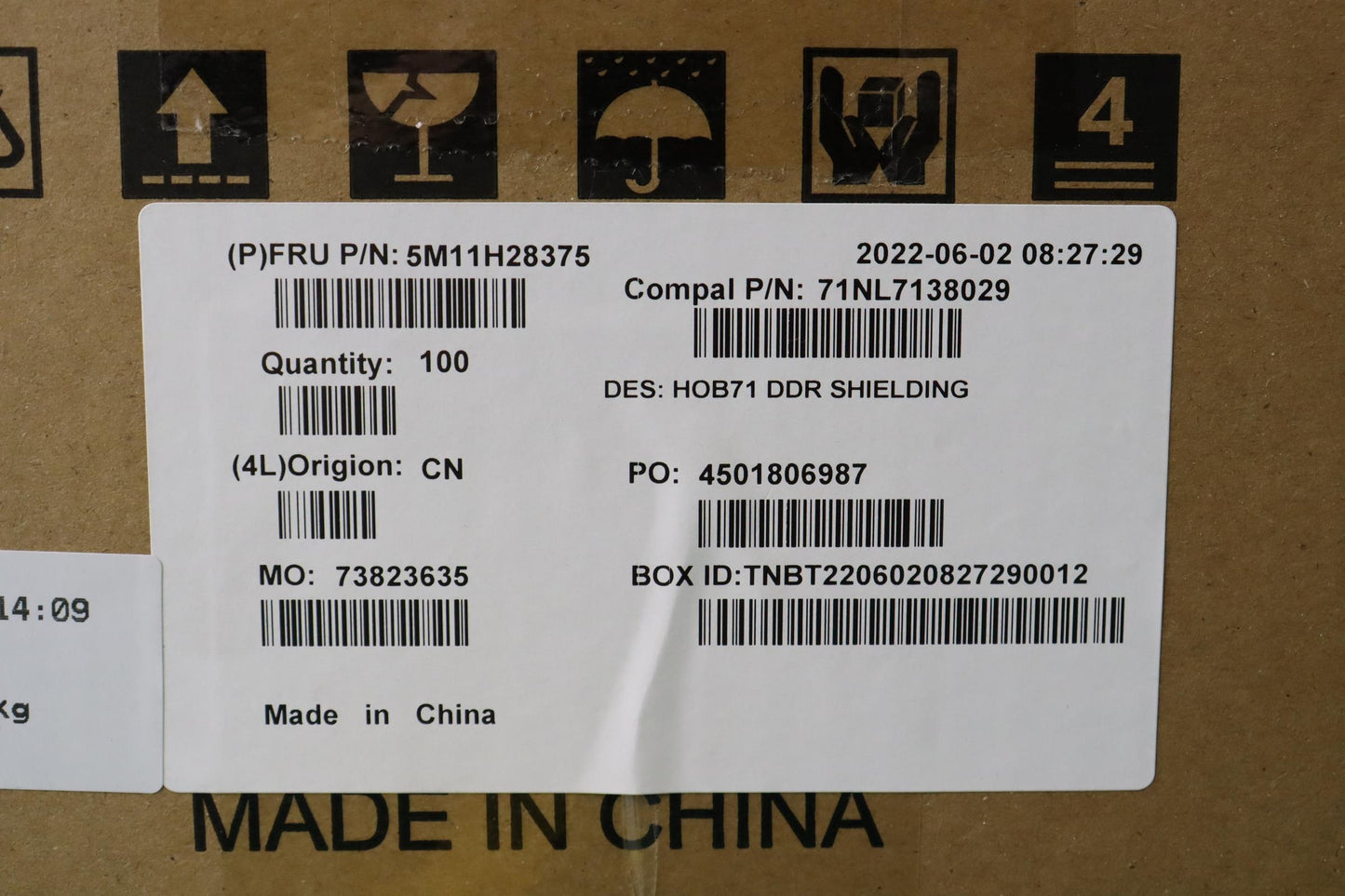 Lenovo Mech Assembly Ddr_Shielding_A5 - 5M11H28375