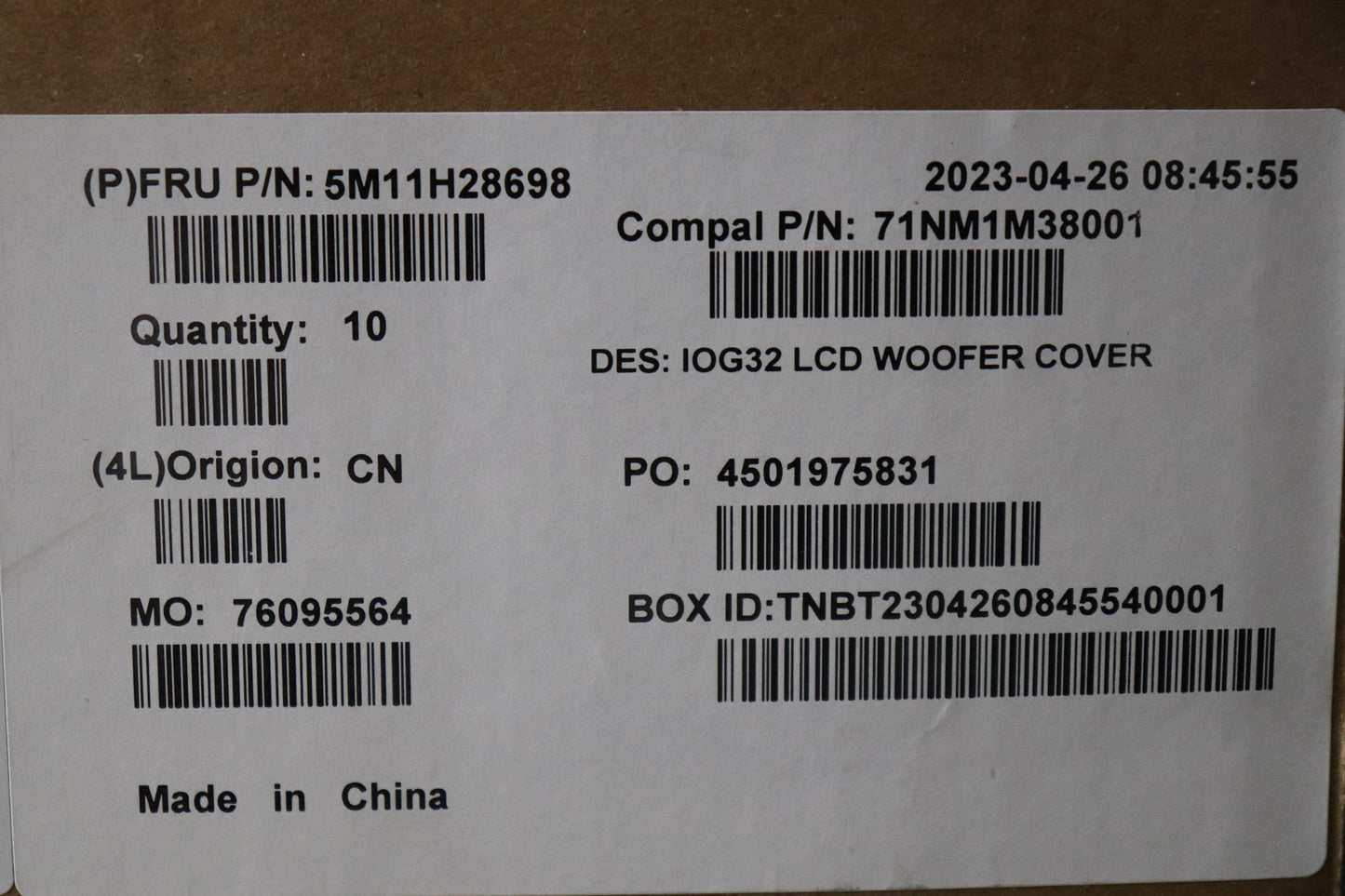 Lenovo Mech_Asm Yoga9 Lcd_Woofer_Cove - 5M11H28698