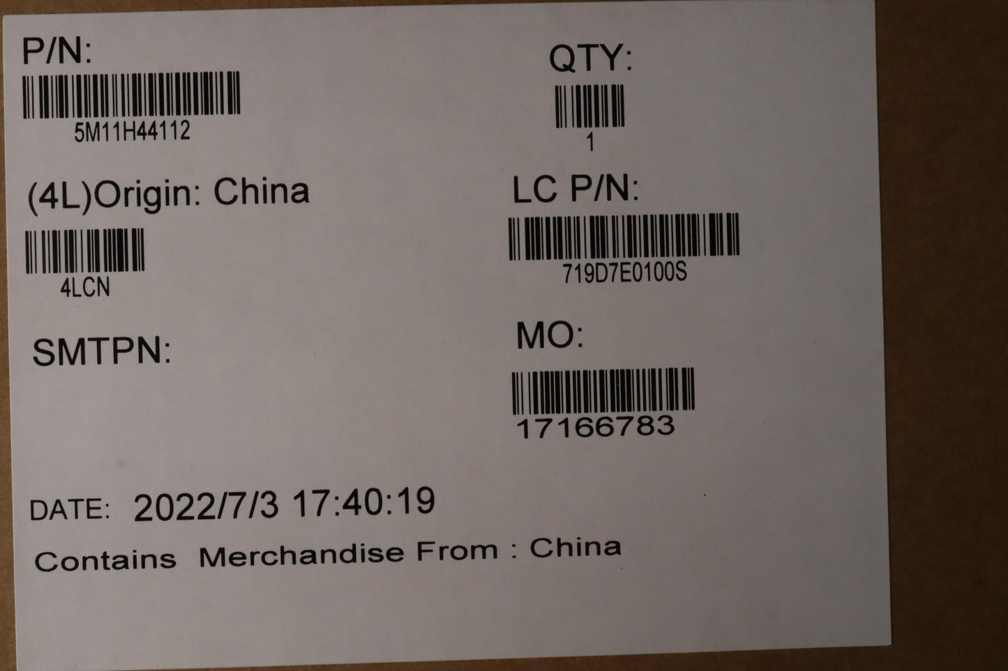 Lenovo LCD Module, 14", WQUXGA, Touch, Glare, IPS, 500nit, 100% DCI-P3 - 5M11H44112