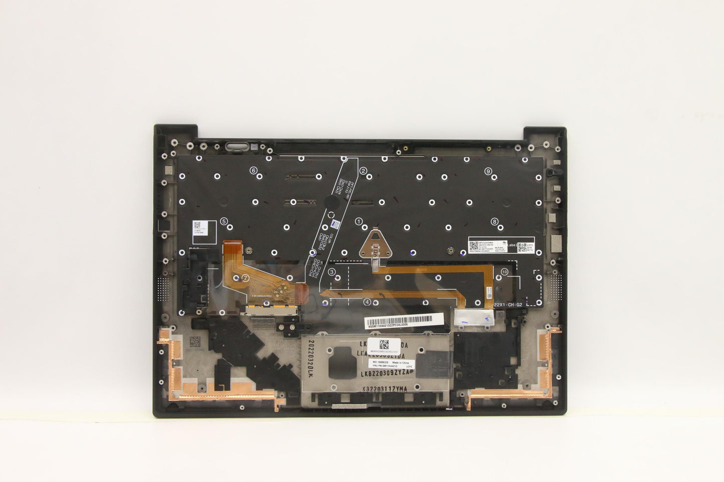 Lenovo C-Cover with Keyboard, USA English, Deep Black, Backlit, WWAN Compatible - 5M11H44213