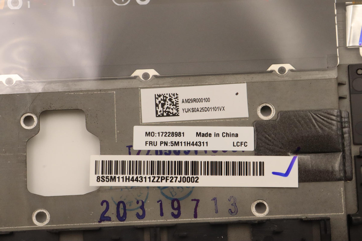 Lenovo Mechasm Grp Kbd Bzl,Ind Eng,Wl - 5M11H44311