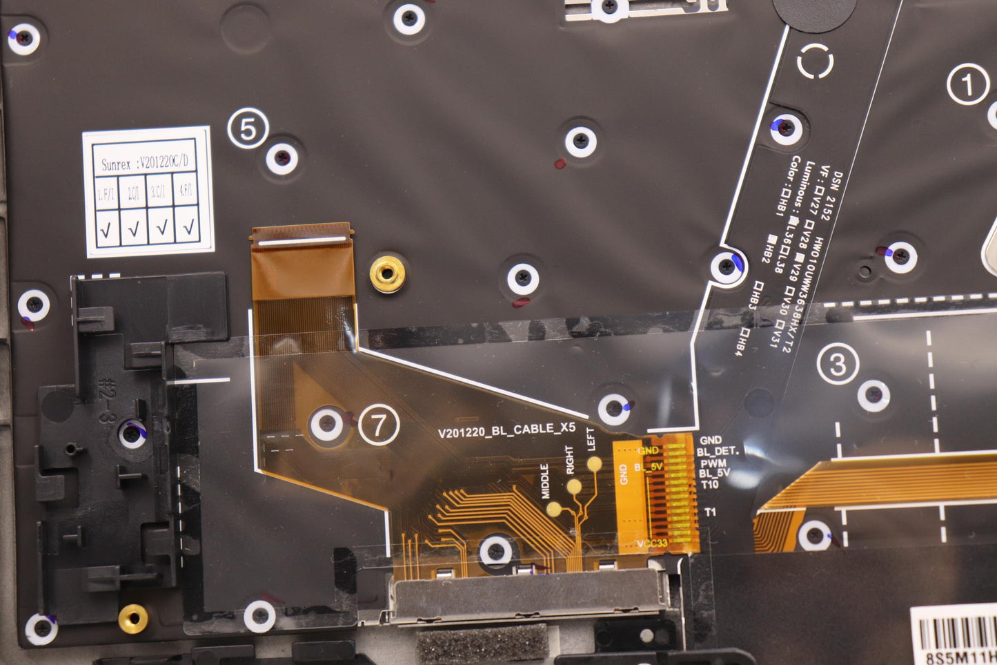 Lenovo Mechasm Grp Kbd Bzl,Fra,Ww,Db, - 5M11H44367