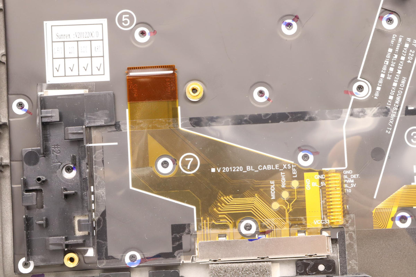 Lenovo Mechasm Grp Kbd Bzl,Kor,Ww,Db, - 5M11H44394