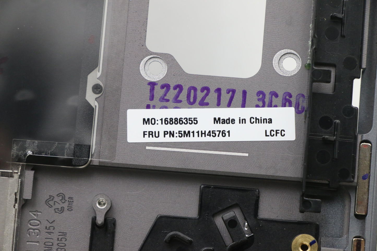 Lenovo Keyboard Bezel with WWAN Support, Gray, US English - 5M11H45761