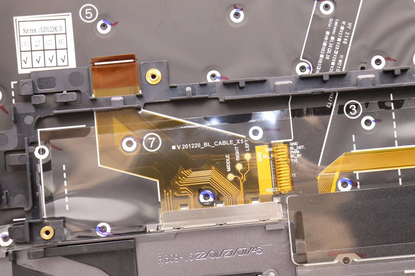 Lenovo Mechasm Kbd Bzl,Wl,Gy,Srx,Eng - 5M11H45798