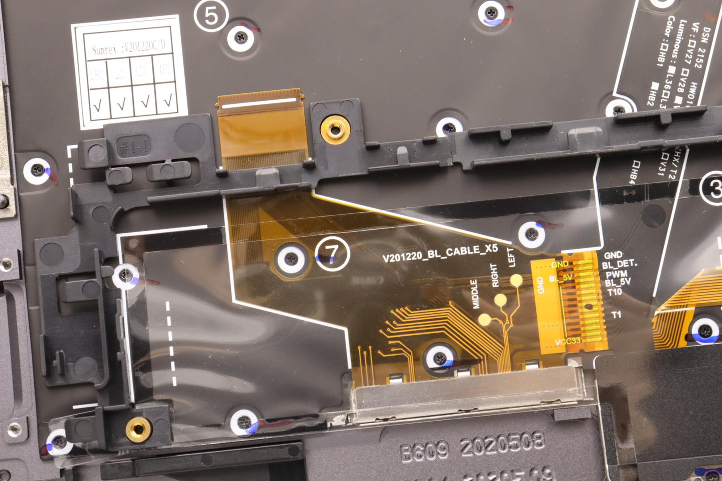 Lenovo Mechasm Kbd Bzl,Wl,Gy,Srx,La S - 5M11H45801