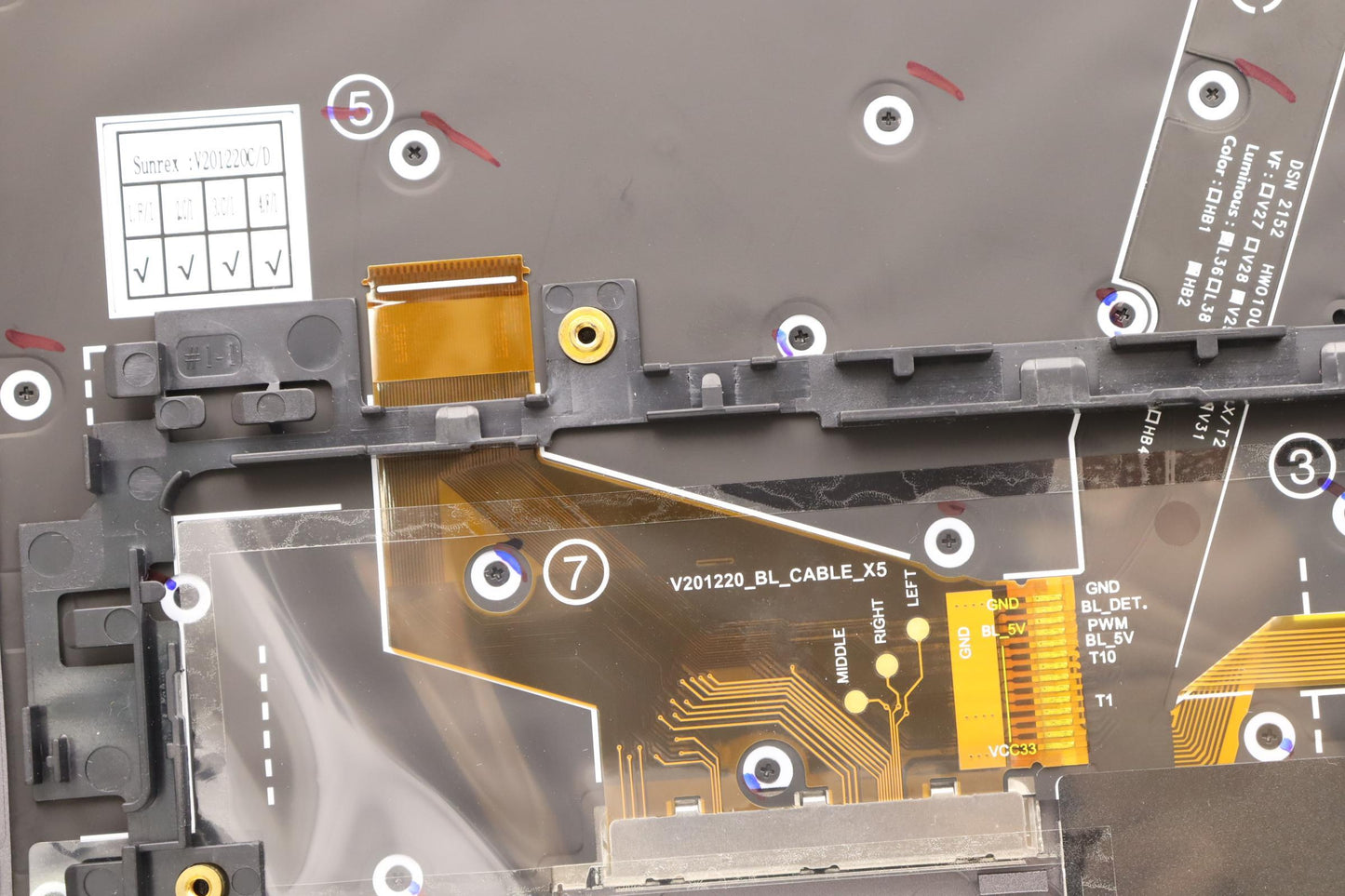 Lenovo Mechasm Kbd Bzl,Wl,Gy,Srx,Fra - 5M11H45808