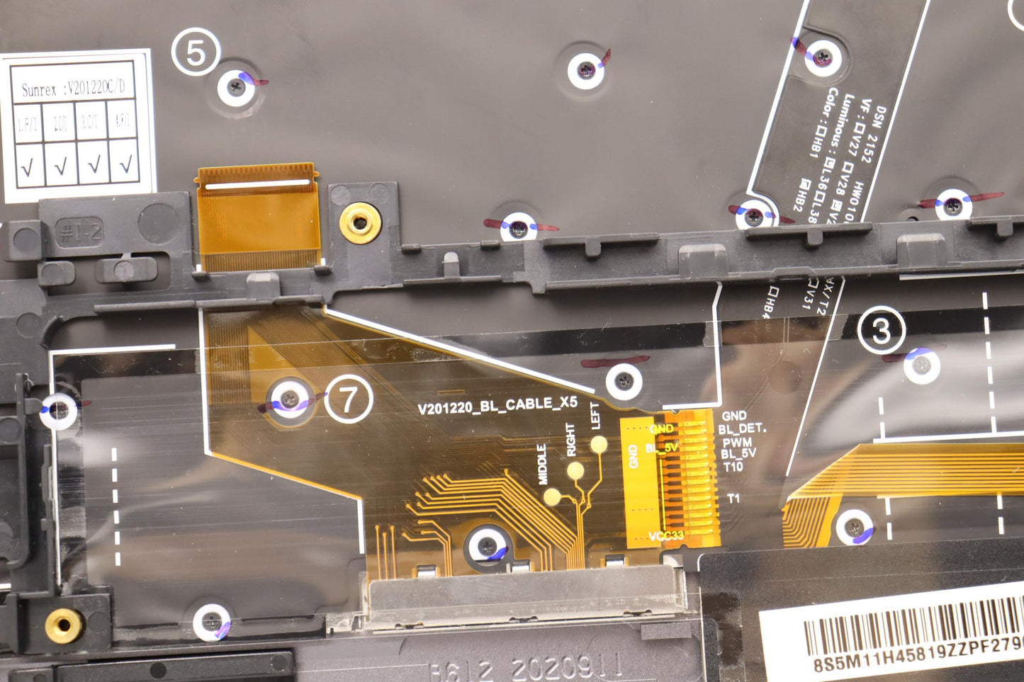 Lenovo Mechasm Kbd Bzl,Wl,Gy,Srx,Swef - 5M11H45819