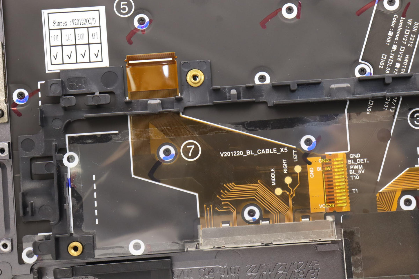 Lenovo Mechasm Kbd Bzl,Wl,Gy,Srx,Tc - 5M11H45826